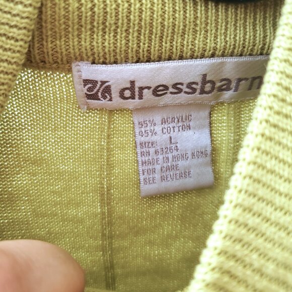 Mock Neck Chartreuse Ribbed Shirt - Picture 7 of 8
